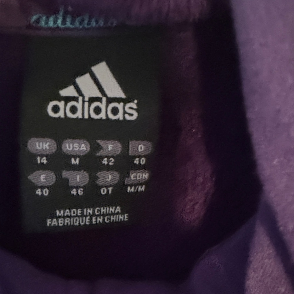 Adidas Deep Purple Fleece Jacket - Picture 3 of 3